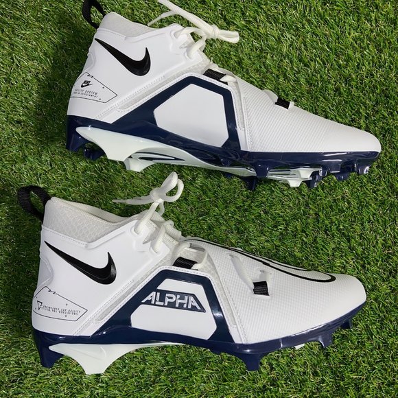 Nike Alpha Menace Pro 3 Football Cleat White Navy Black CT6649-108 Mens NEW main image 8